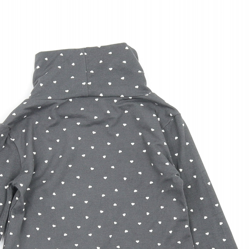 mrp Girls Grey Polka Dot  Basic T-Shirt Size 3-4 Years