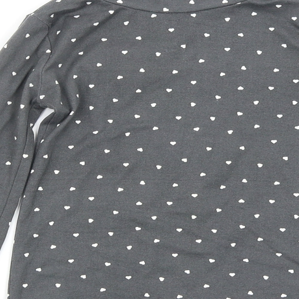 mrp Girls Grey Polka Dot  Basic T-Shirt Size 3-4 Years