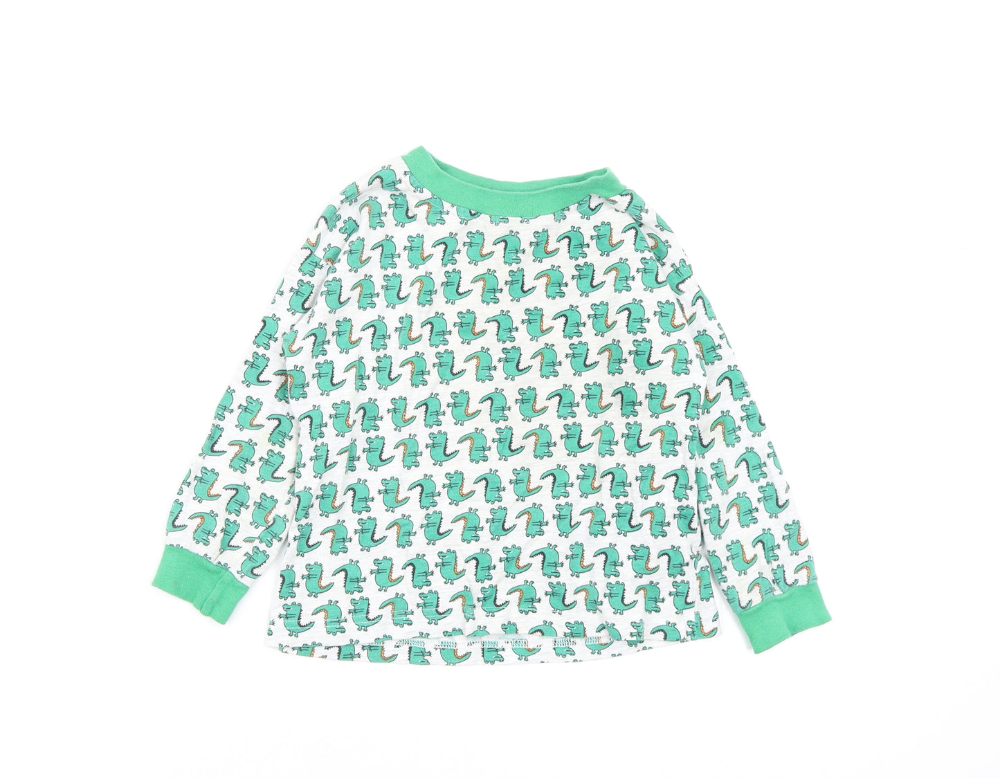 Preworn Boys Multicoloured Animal Print   Pyjama Top Size 4-5 Years