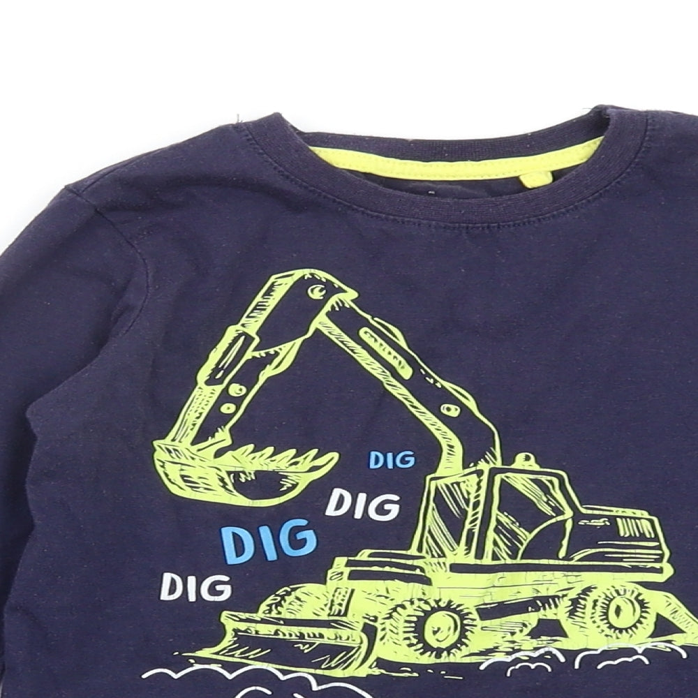 real kids Boys Blue   Basic T-Shirt Size 4-5 Years