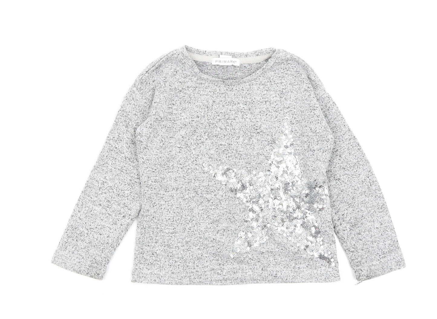 Primark Girls Grey   Basic T-Shirt Size 3-4 Years