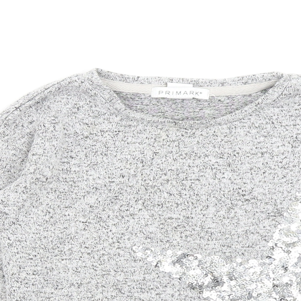 Primark Girls Grey   Basic T-Shirt Size 3-4 Years