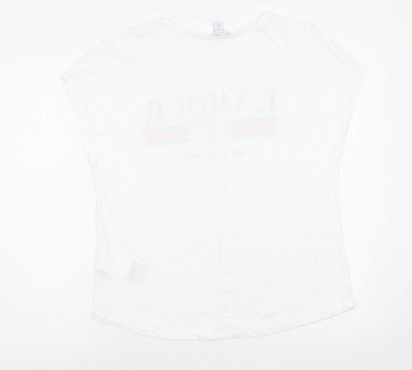 Amisu Womens White   Basic T-Shirt Size M