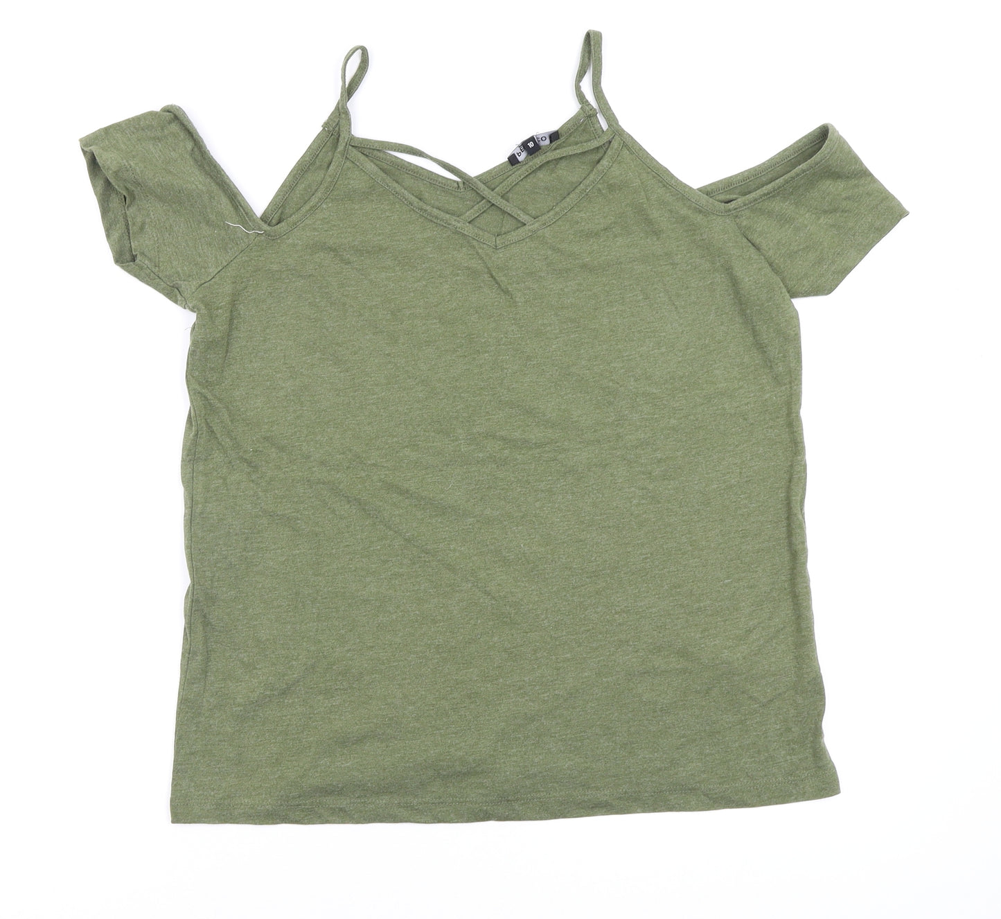 pep and co Womens Green   Basic T-Shirt Size 10