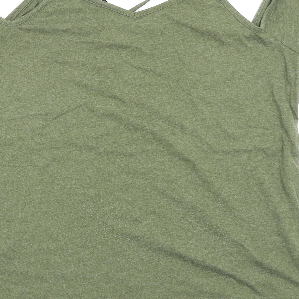 pep and co Womens Green   Basic T-Shirt Size 10