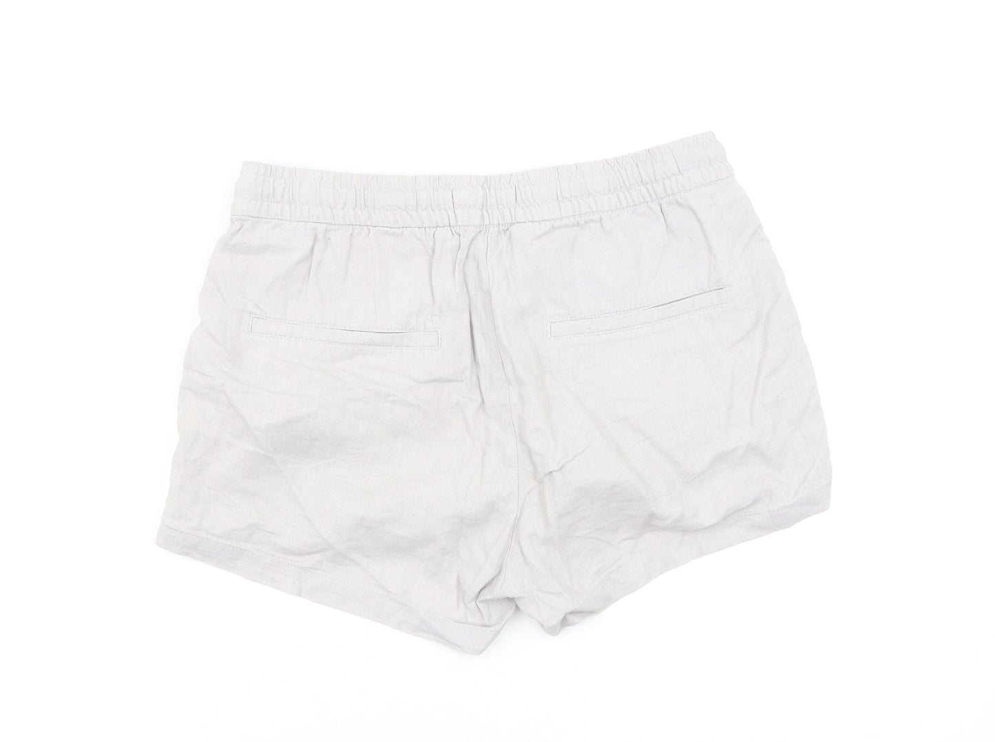 H&M Womens Beige   Hot Pants Shorts Size 8 - Stretch waistband