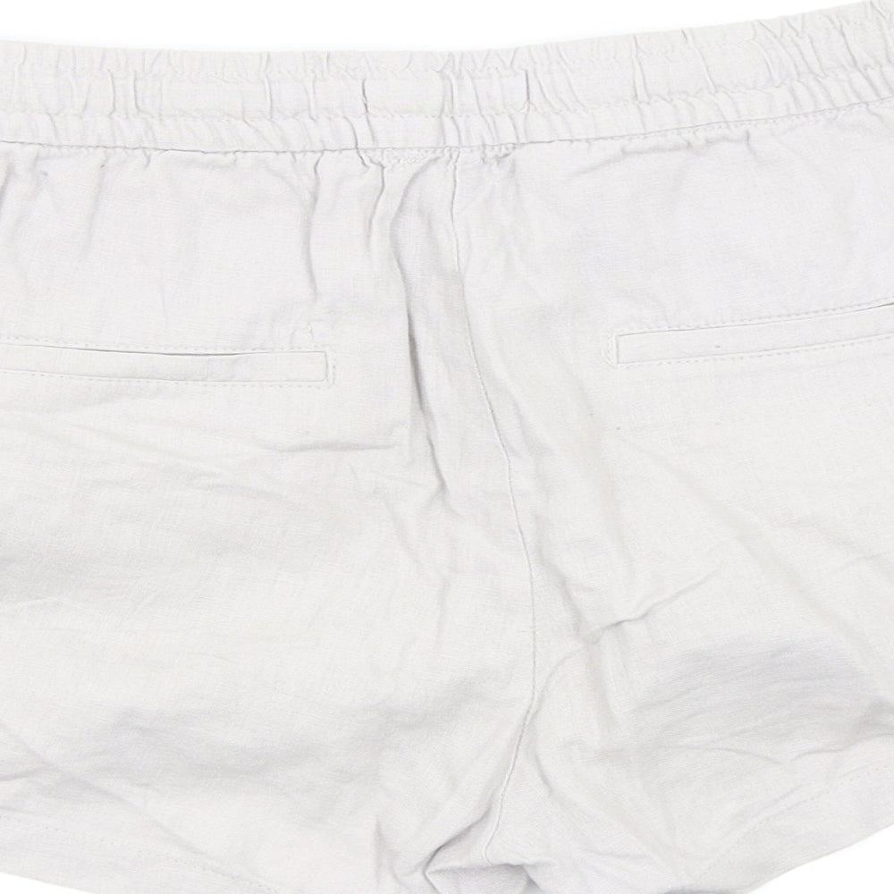 H&M Womens Beige   Hot Pants Shorts Size 8 - Stretch waistband