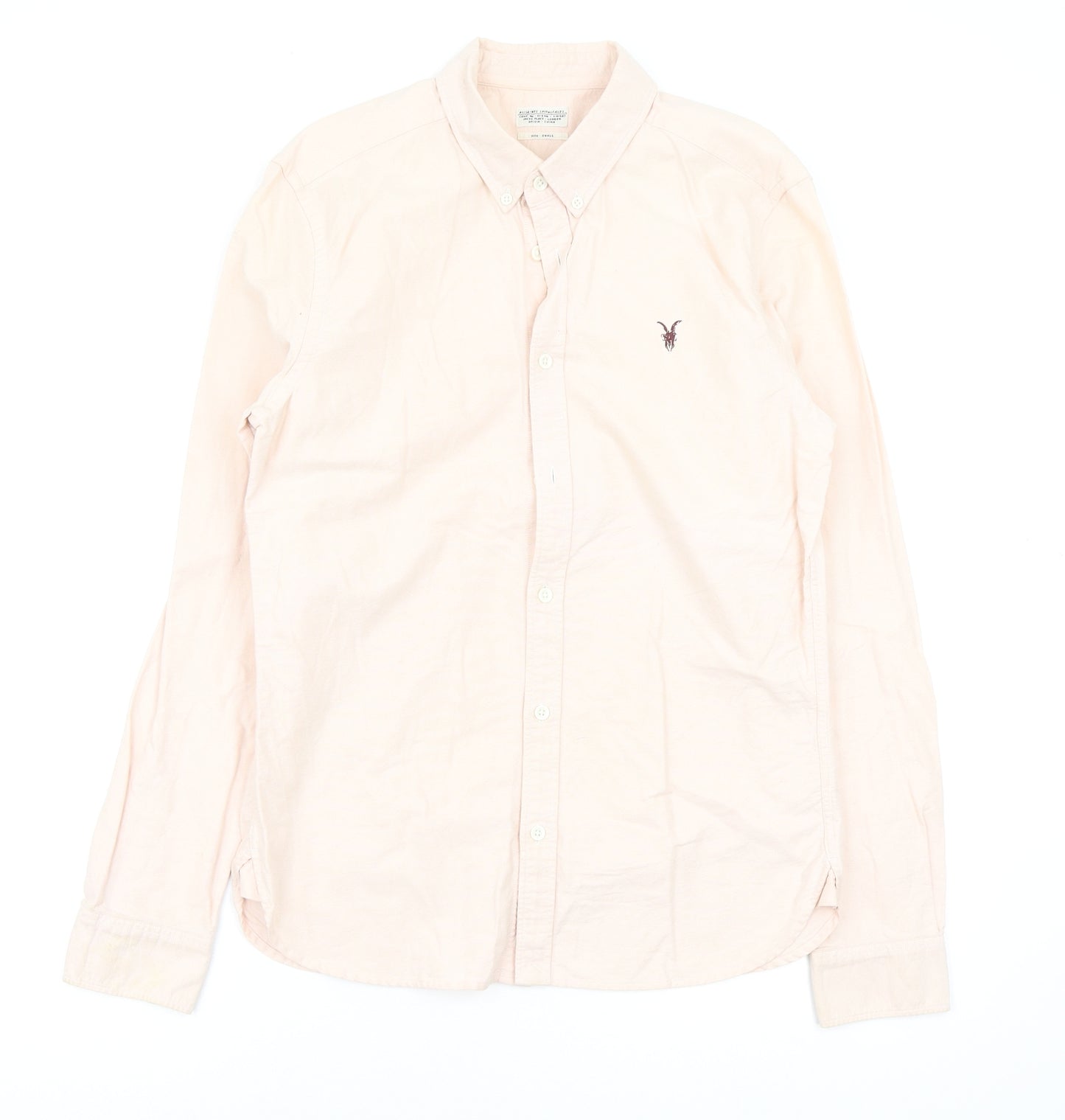 AllSaints Mens Pink    Button-Up Size S
