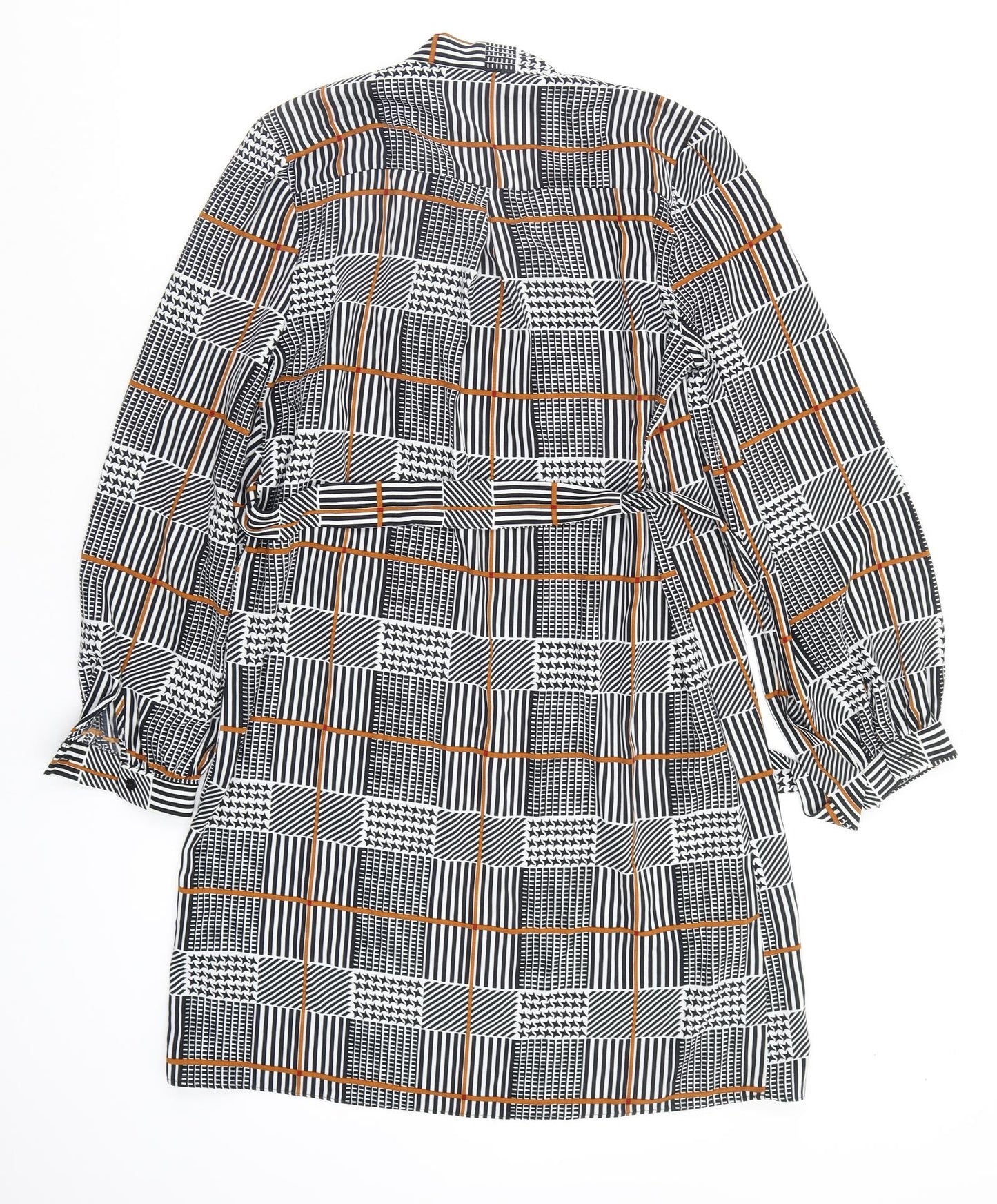 Papaya Womens Multicoloured Geometric  Fit & Flare  Size 10