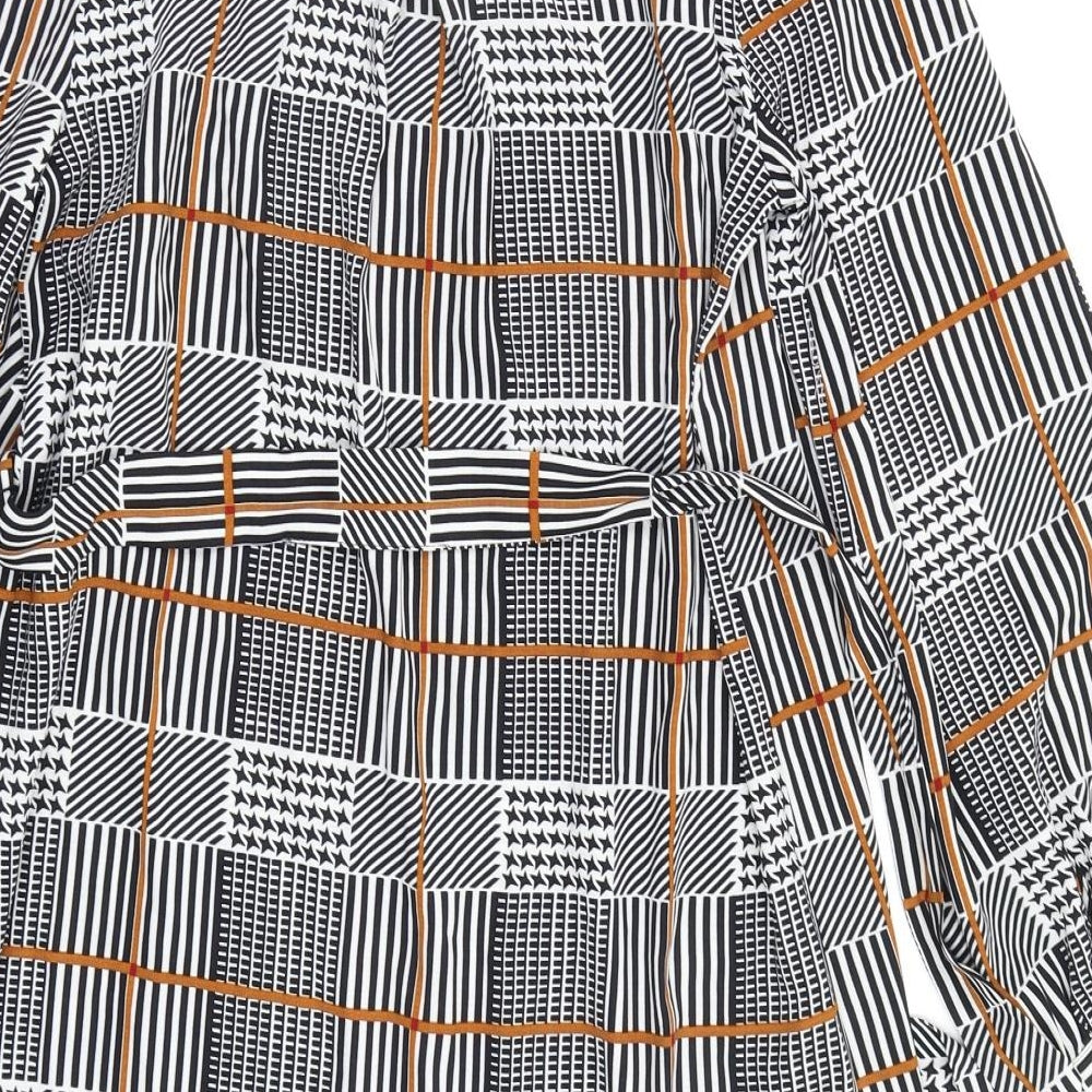 Papaya Womens Multicoloured Geometric  Fit & Flare  Size 10