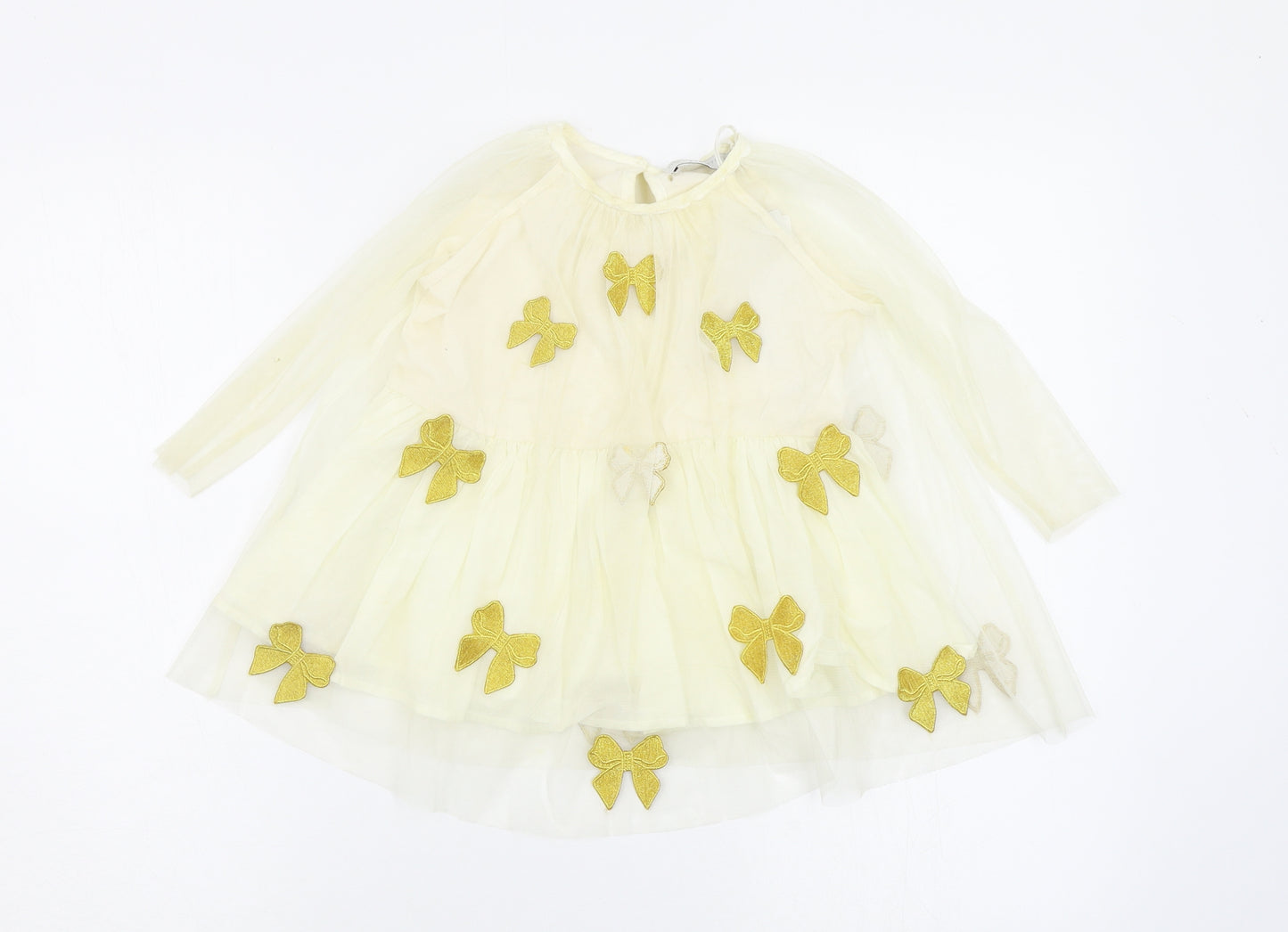 Stella McCartney Girls Beige   Fit & Flare  Size 2 Years