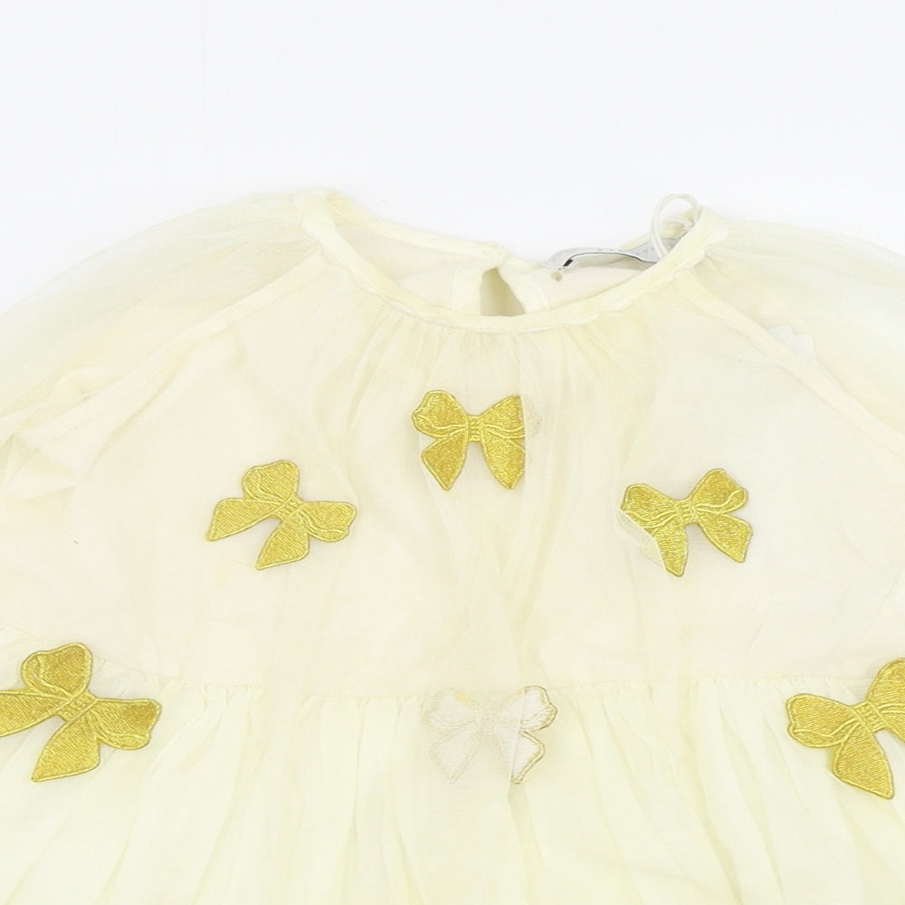 Stella McCartney Girls Beige   Fit & Flare  Size 2 Years