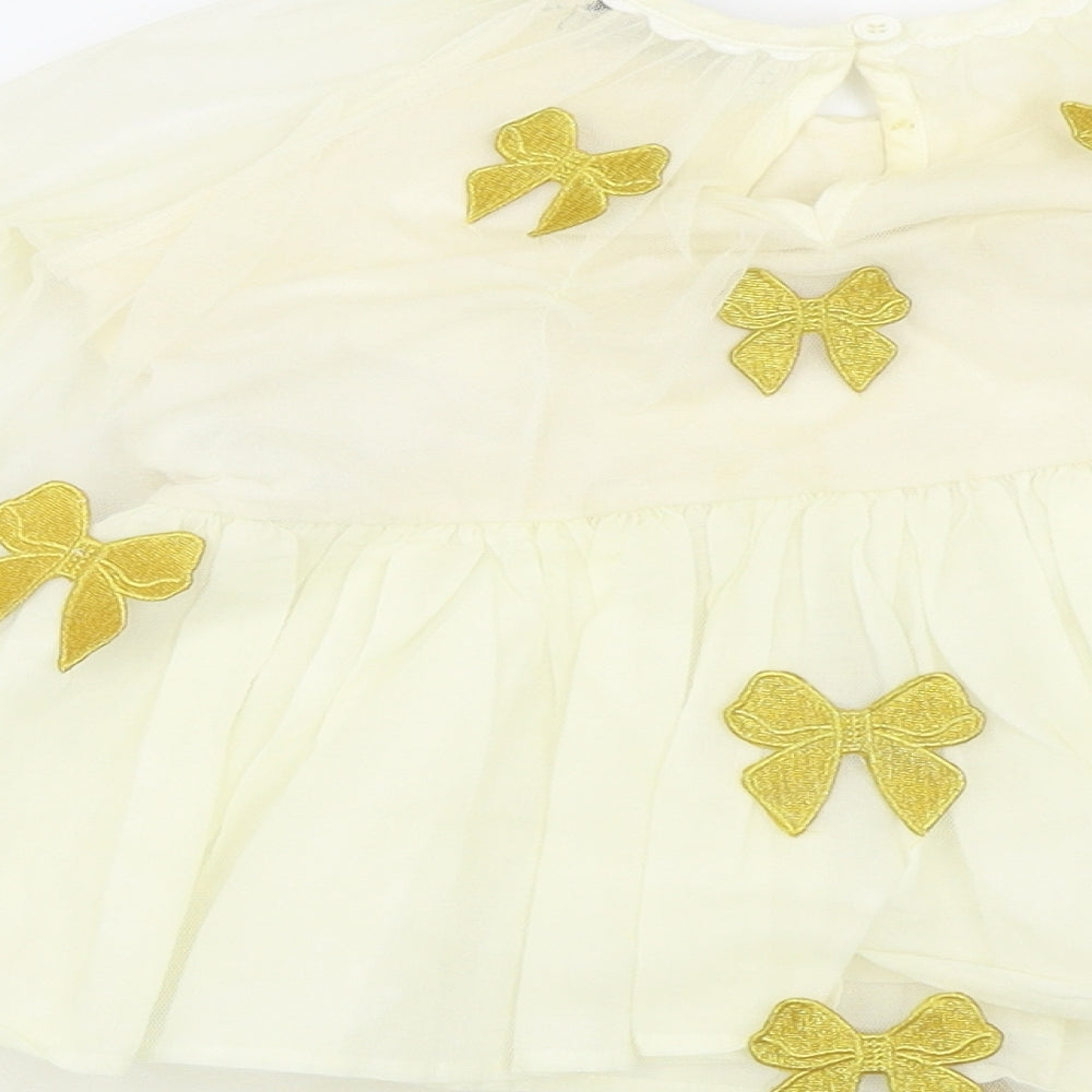 Stella McCartney Girls Beige   Fit & Flare  Size 2 Years