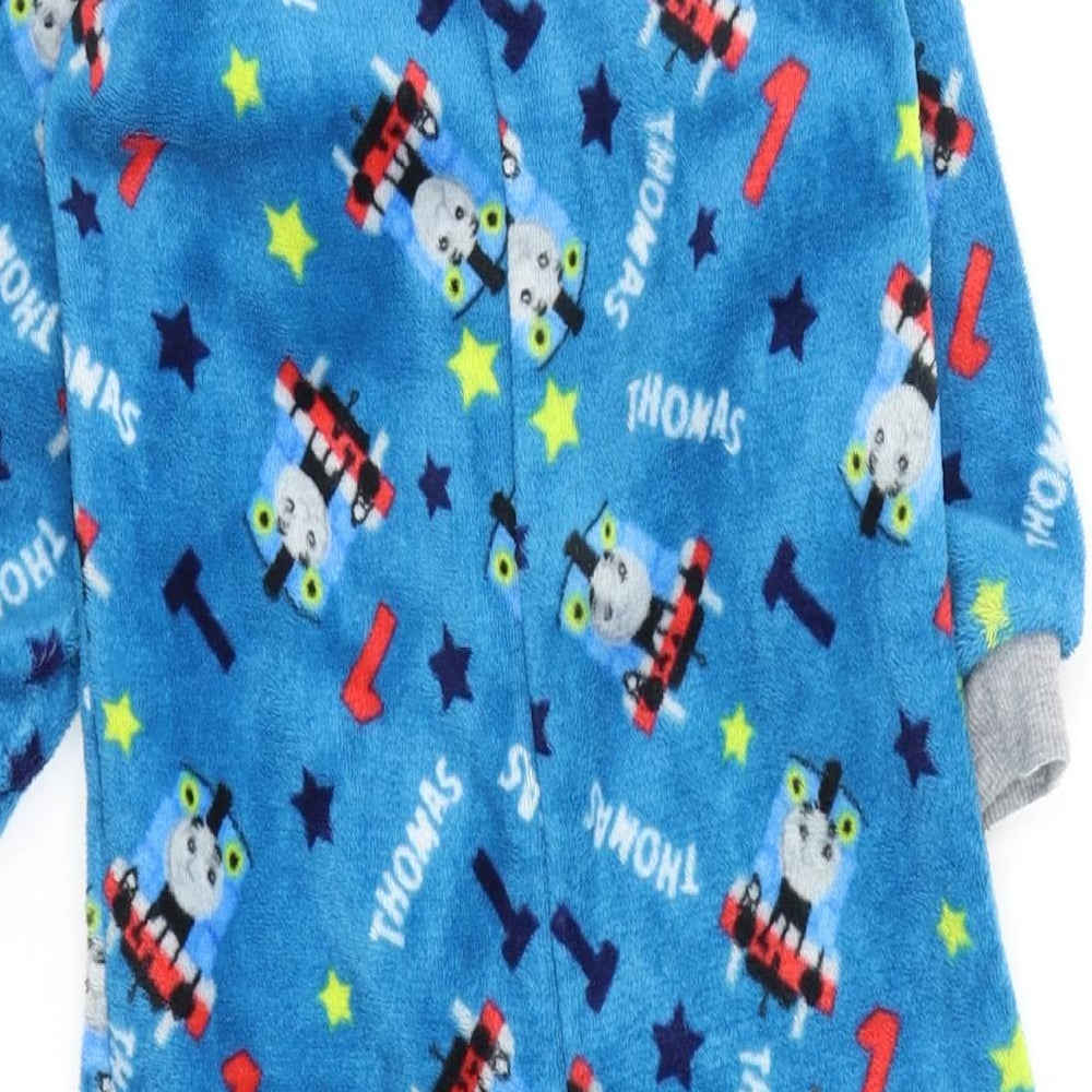 m Boys Blue Geometric  Babydoll One Piece Size 18-24 Months  - thomas the tank engine