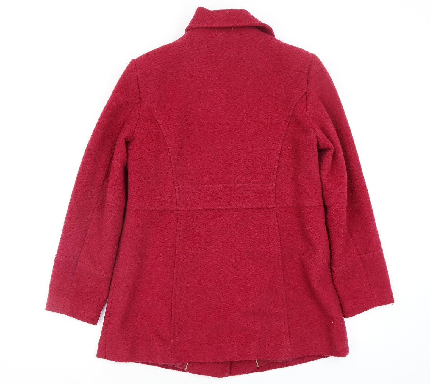 Classic Womens Red   Overcoat Coat Size 10