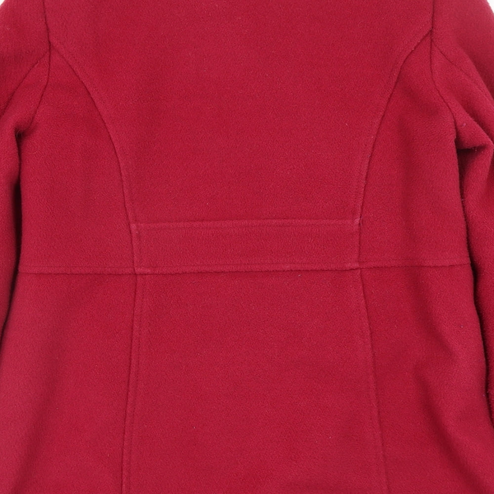 Classic Womens Red   Overcoat Coat Size 10