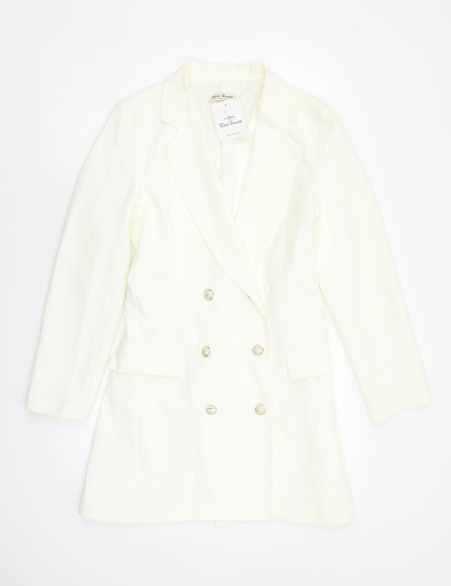 Maia Hemera Womens White   Jacket Dress  Size L
