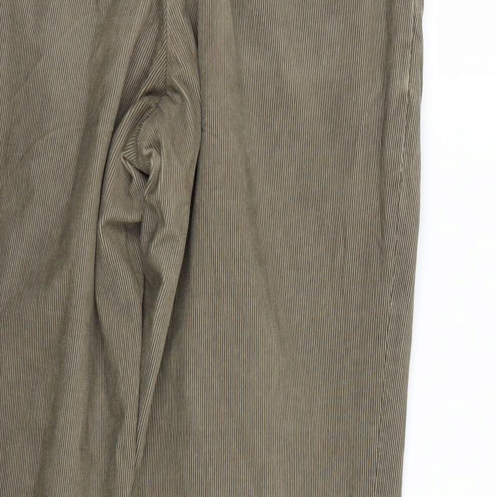 M&S Mens Brown  Corduroy Capri Trousers Size 34 L27 in