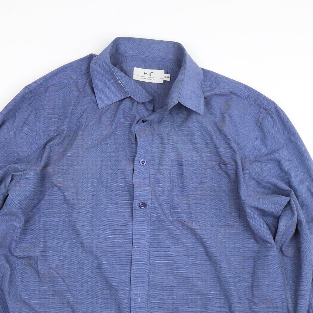 F&F Mens Blue    Dress Shirt Size 15.5