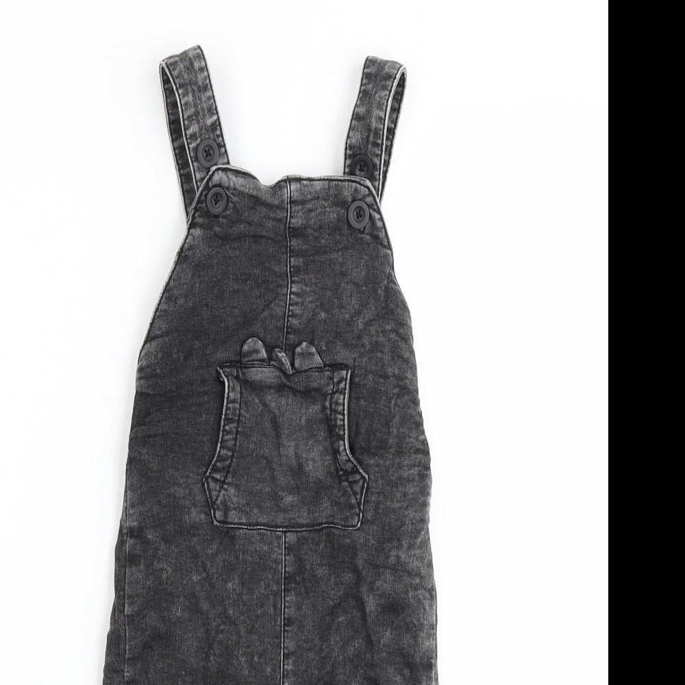 Matalan Boys Black   Dungaree Outfit/Set Size 12-18 Months
