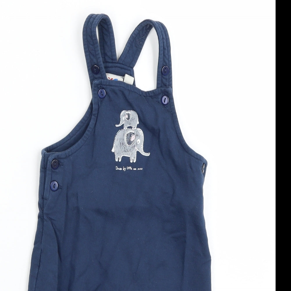 The kids Divisiom Boys Blue   Dungaree One-Piece Size 12-18 Months