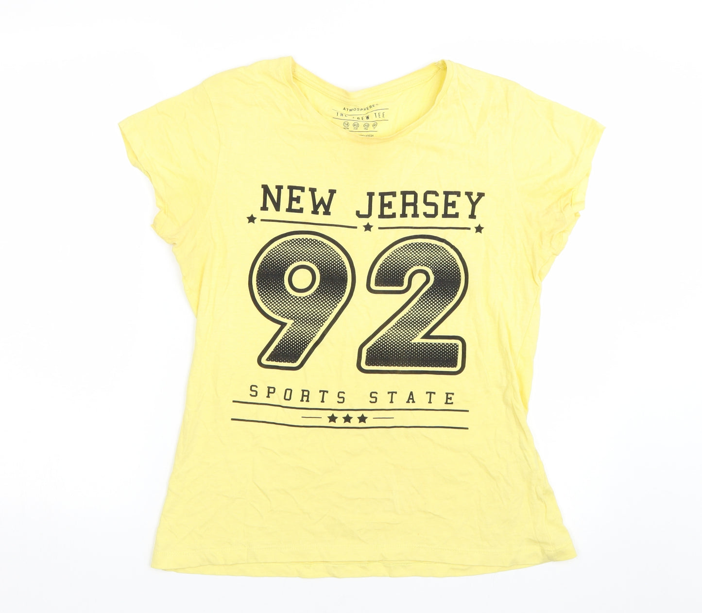 Atmposphere Womens Yellow   Basic T-Shirt Size 14