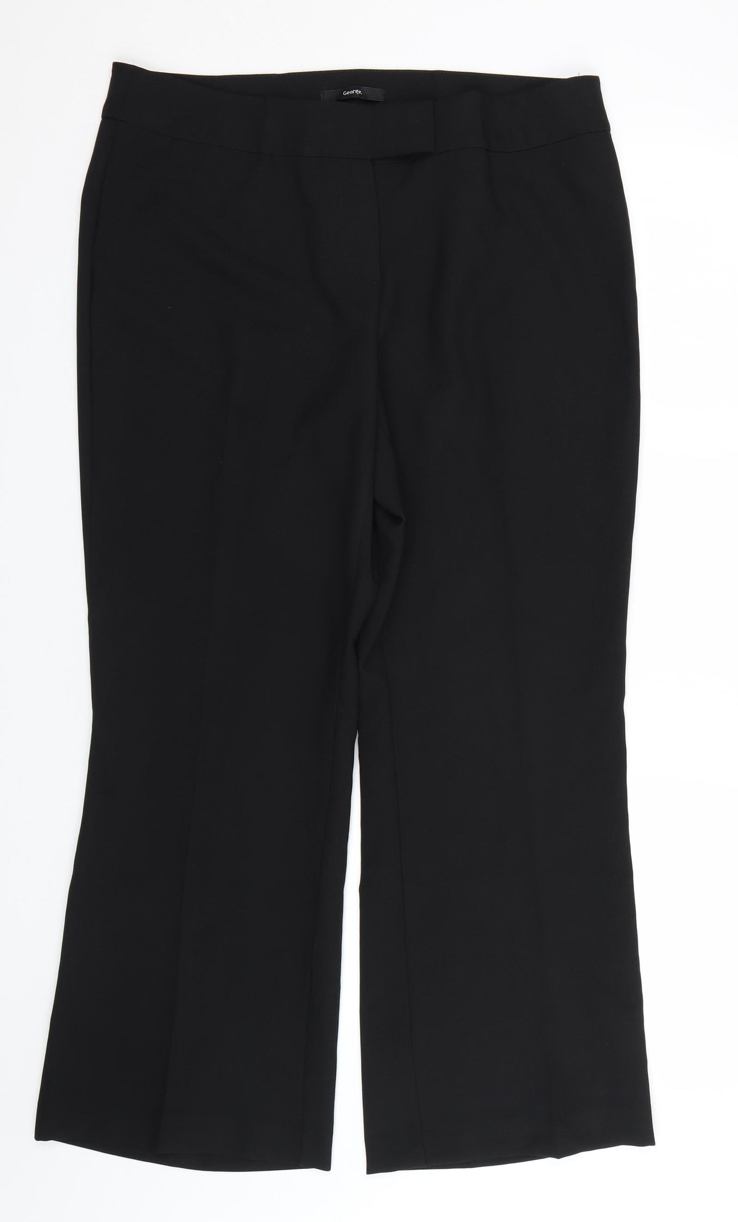 George Womens Black   Trousers  Size 16 L28 in