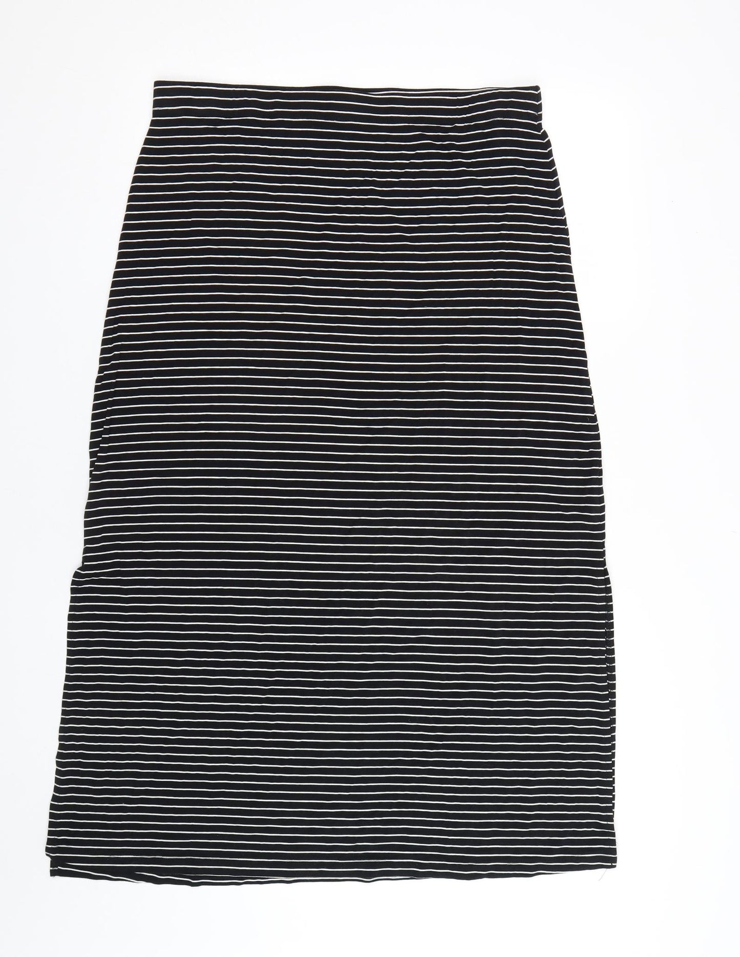 Target Womens Black Striped  Flare Skirt Size 14