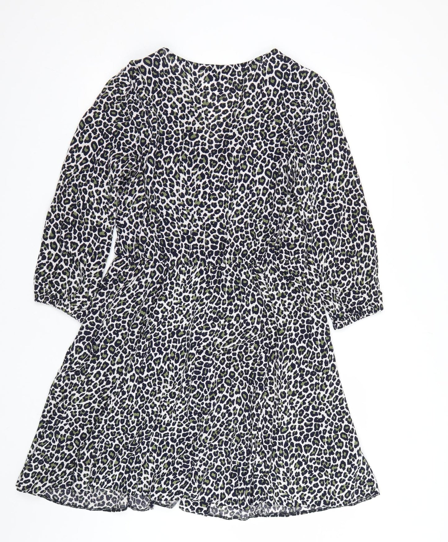 Yessica Womens Beige Animal Print  Fit & Flare  Size 10