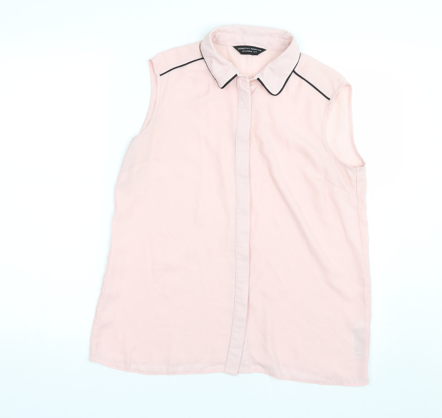 Dorothy Perkins Womens Pink   Basic Button-Up Size 14