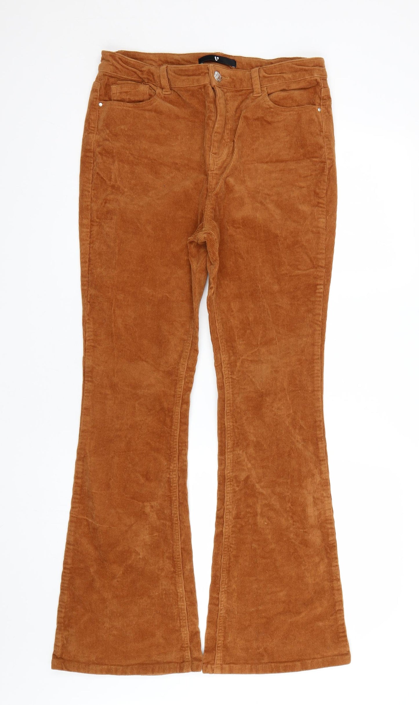 Very Womens Brown  Corduroy Capri Trousers Size 14 L29 in