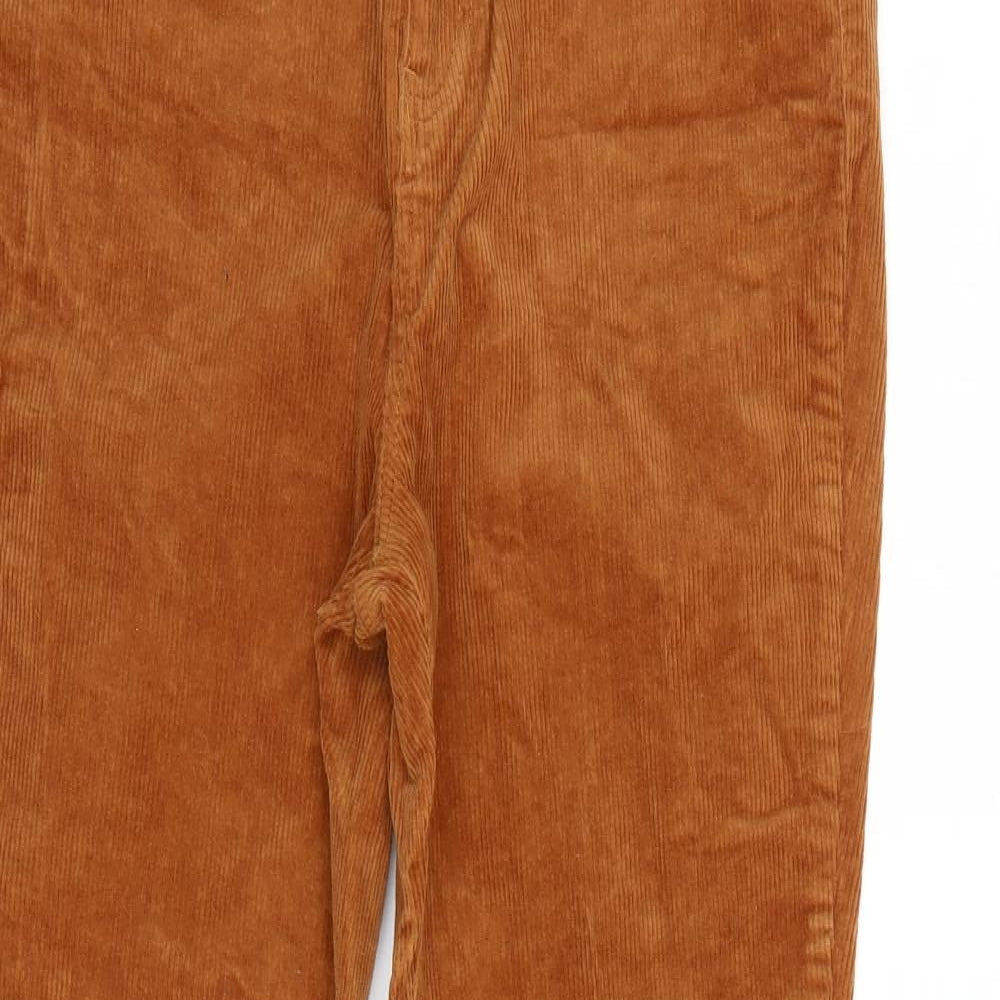 Very Womens Brown  Corduroy Capri Trousers Size 14 L29 in