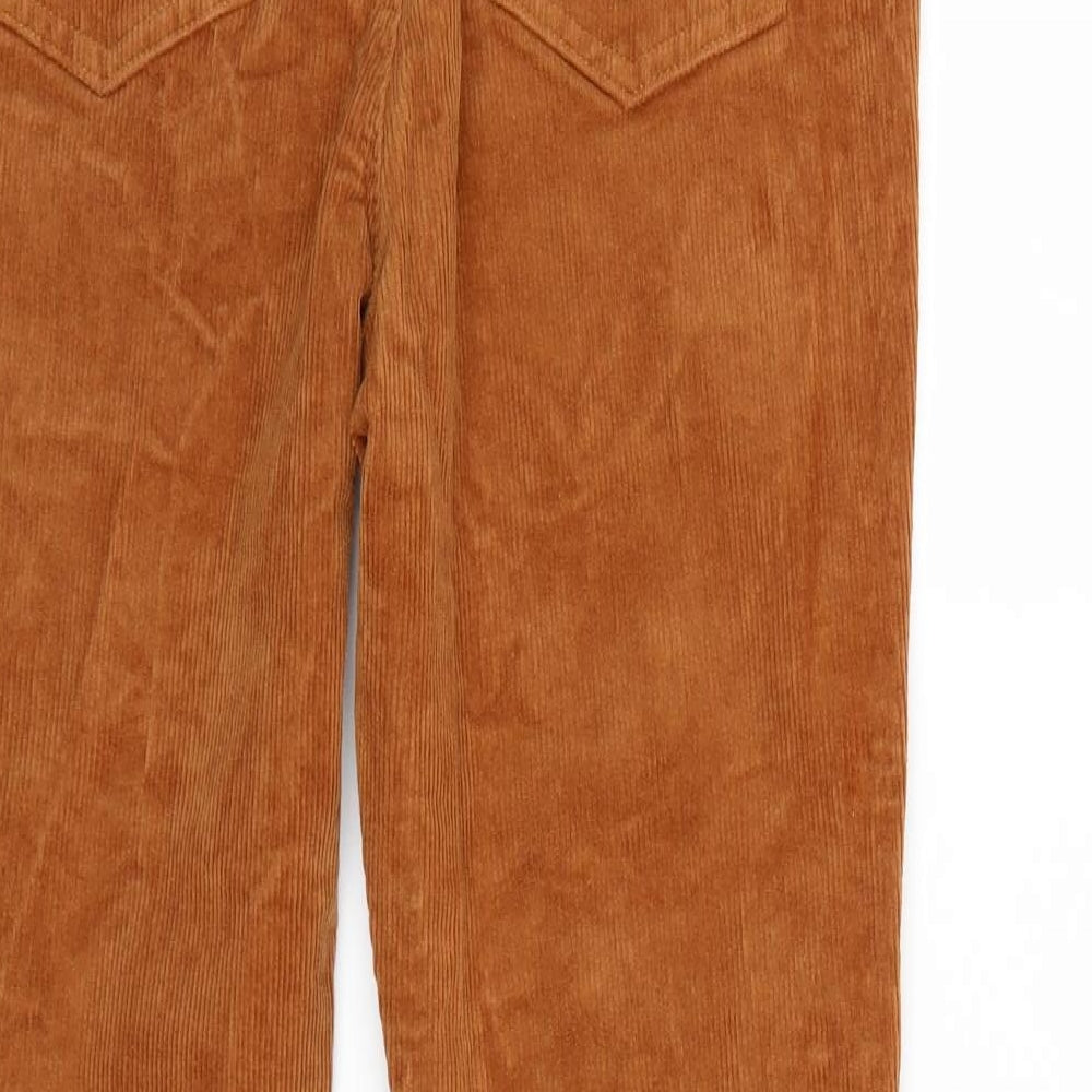 Very Womens Brown  Corduroy Capri Trousers Size 14 L29 in