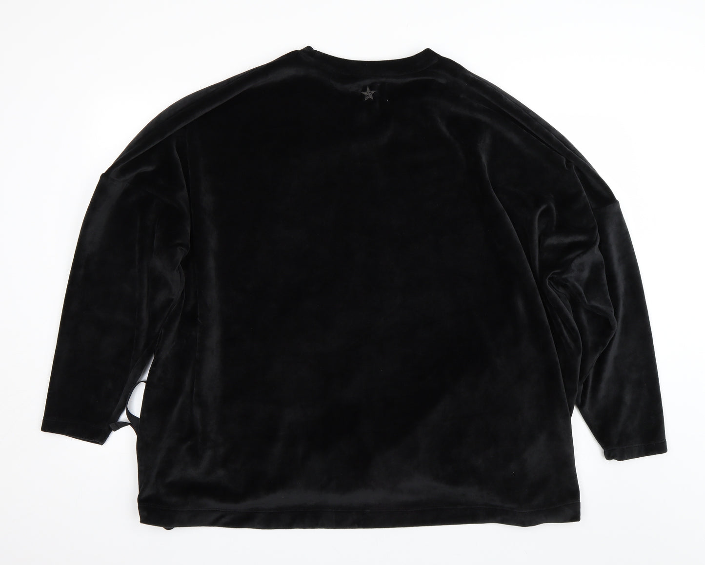 NEXT Womens Black  Velour Top Pyjama Top Size L