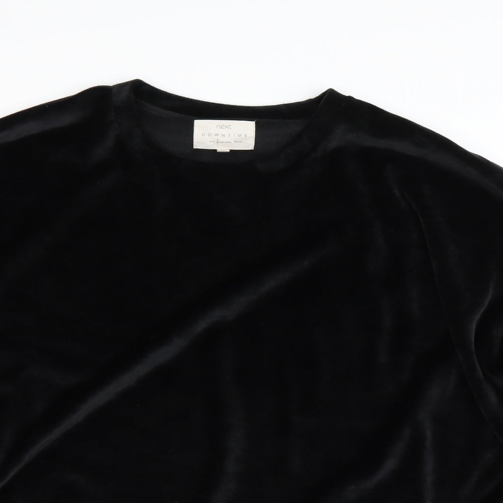 NEXT Womens Black  Velour Top Pyjama Top Size L