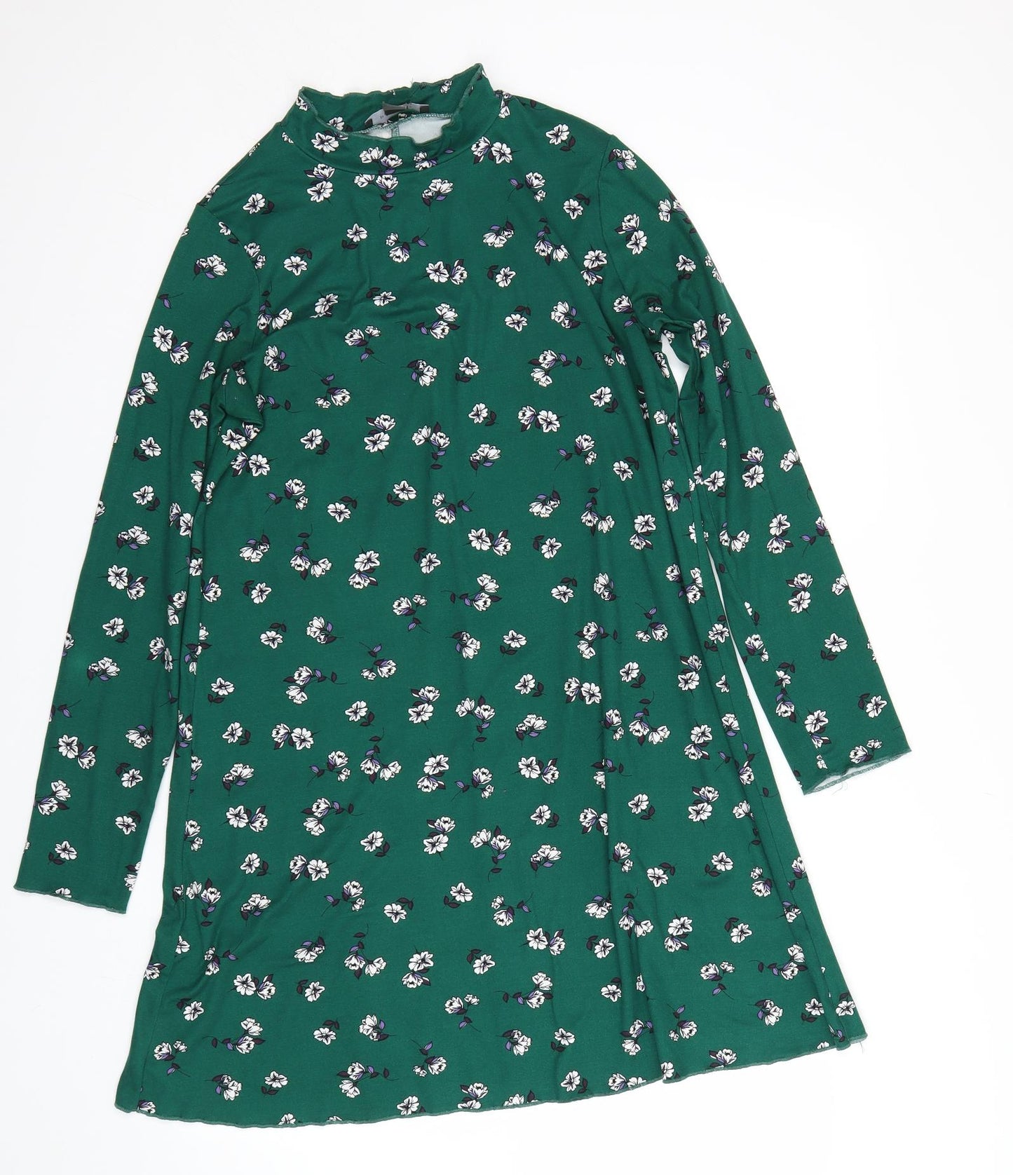 Primark Womens Green Floral  T-Shirt Dress  Size 12