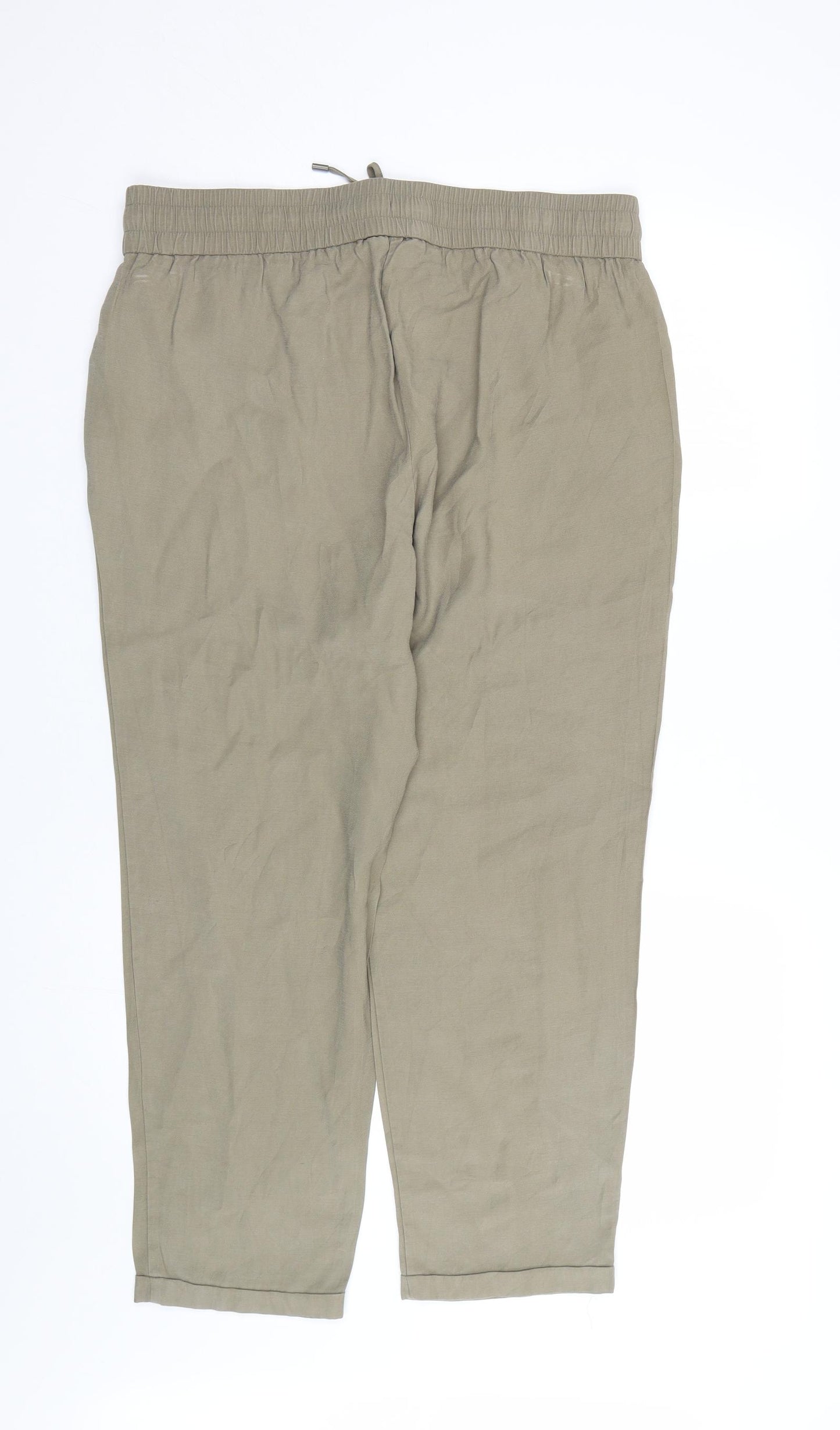 Primark Womens Green   Capri Trousers Size 16 L24 in