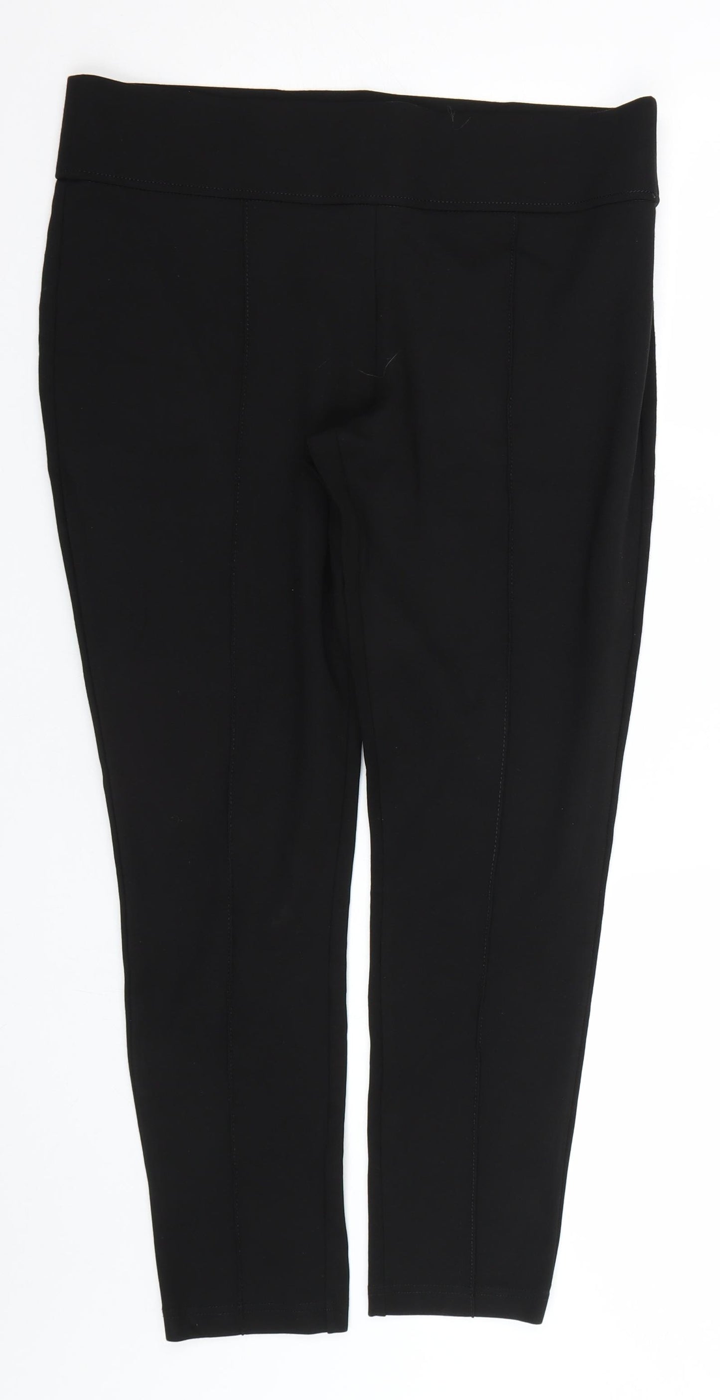 Nutmeg Womens Black   Capri Leggings Size 16 L26 in