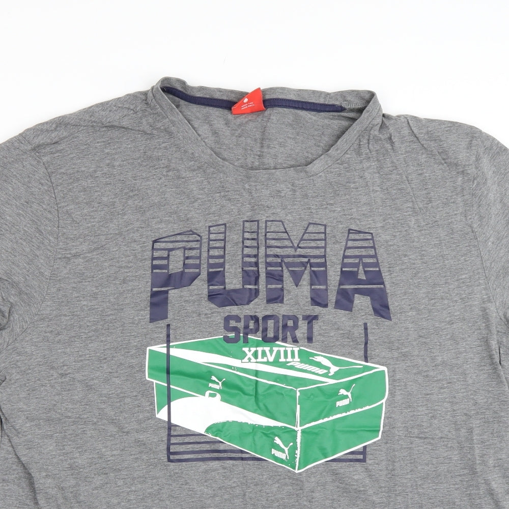 PUMA Mens Grey    T-Shirt Size 2XL