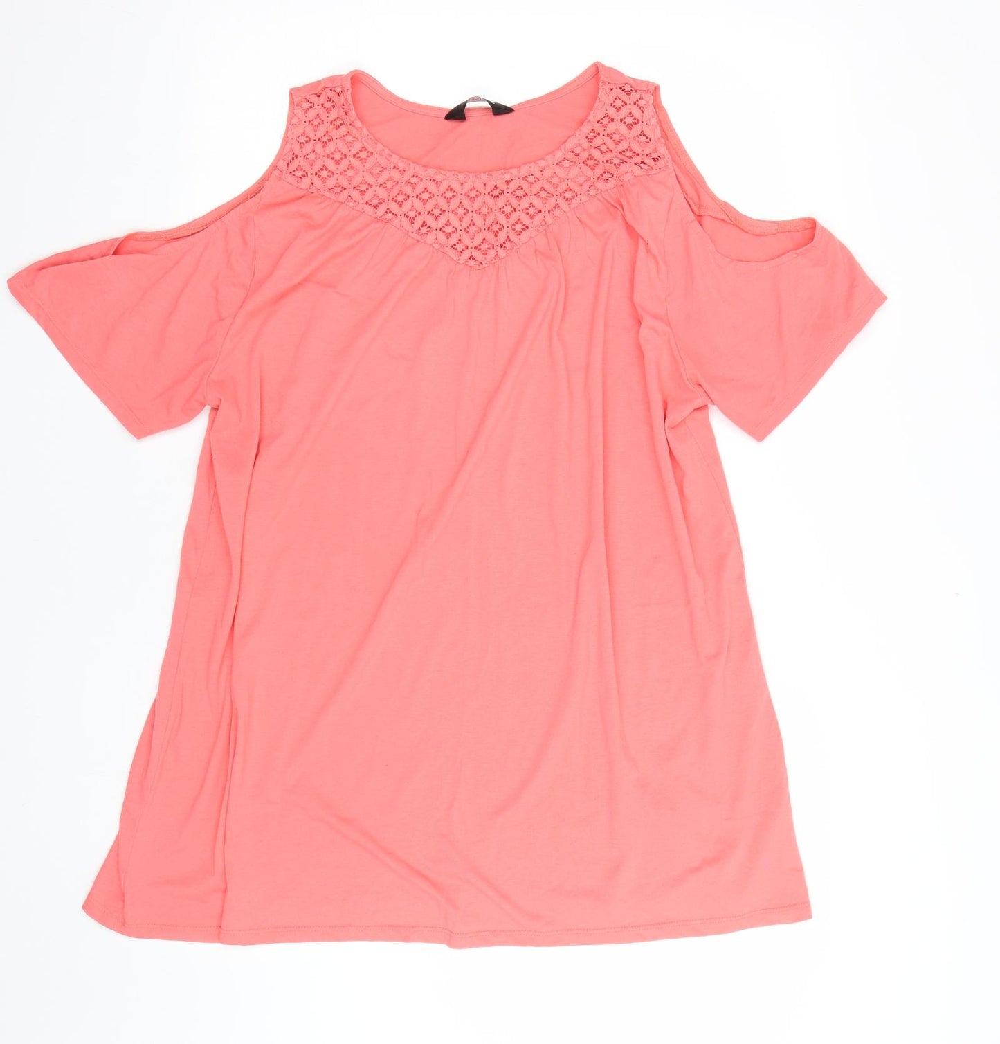 Love yours Womens Pink Floral  Basic T-Shirt Size 20