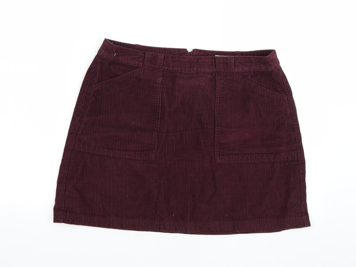 F*F Womens Purple  Corduroy Mini Skirt Size 12