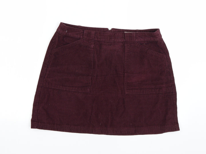F*F Womens Purple  Corduroy Mini Skirt Size 12