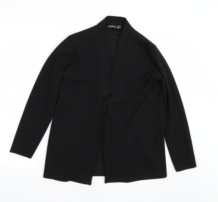 Boohoo Womens Black Jacket Suit Size 10