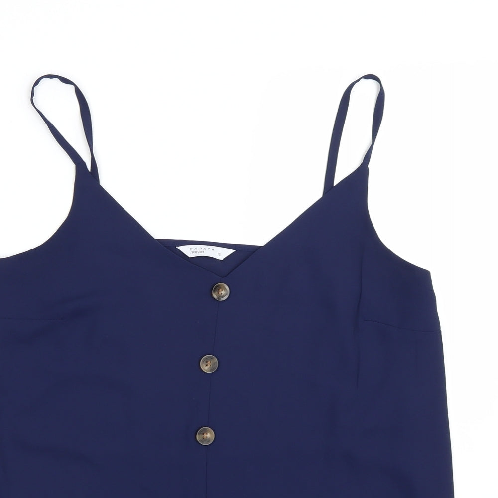 Papaya Womens Blue   Basic Tank Size 10