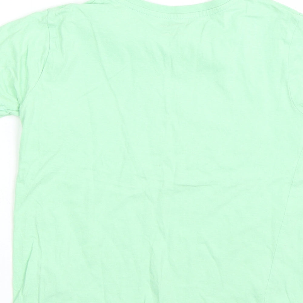Primark Girls Green   Basic T-Shirt Size 7-8 Years  - summer