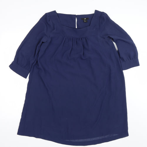 H&M Womens Blue   Shirt Dress  Size 10