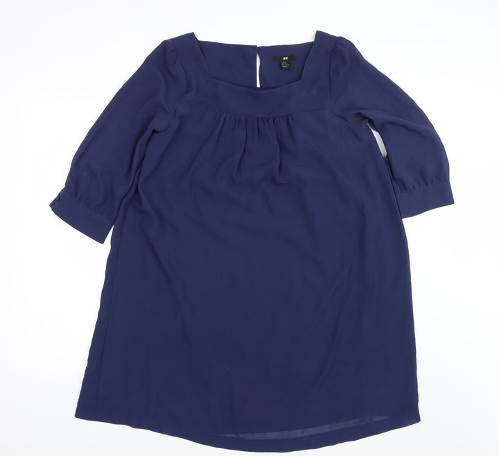 H&M Womens Blue   Shirt Dress  Size 10