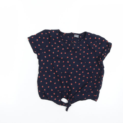 NEXT Girls Blue Polka Dot  Basic T-Shirt Size 9 Years  - Apples