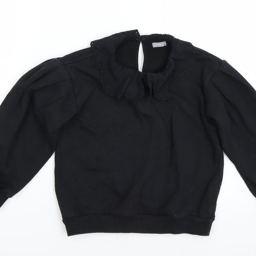 NEXT Girls Black   Pullover Sweatshirt Size 8 Years