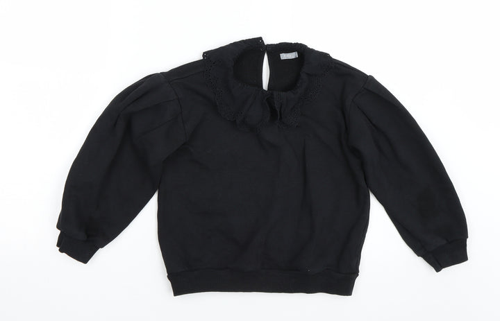 NEXT Girls Black Pullover Sweatshirt Size 8 Years